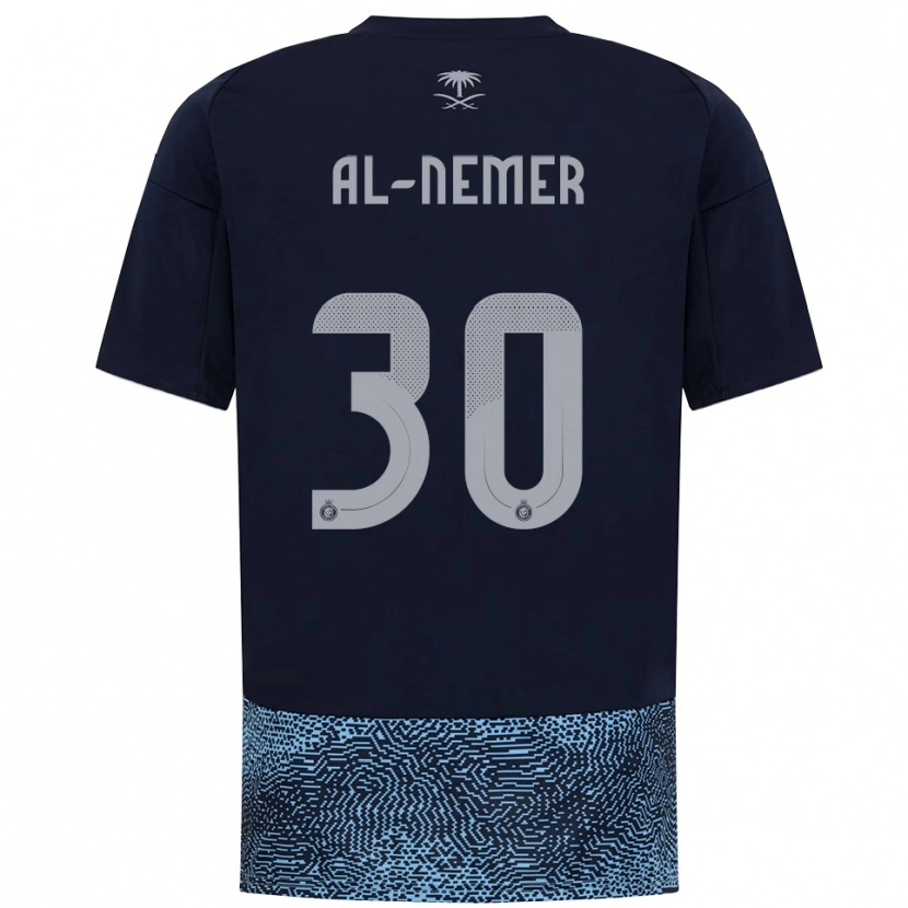 Danxen Kinder Meshari Al-Nemer #30 Marineblau Himmelblau Auswärtstrikot Trikot 2025/26 T-Shirt Schweiz