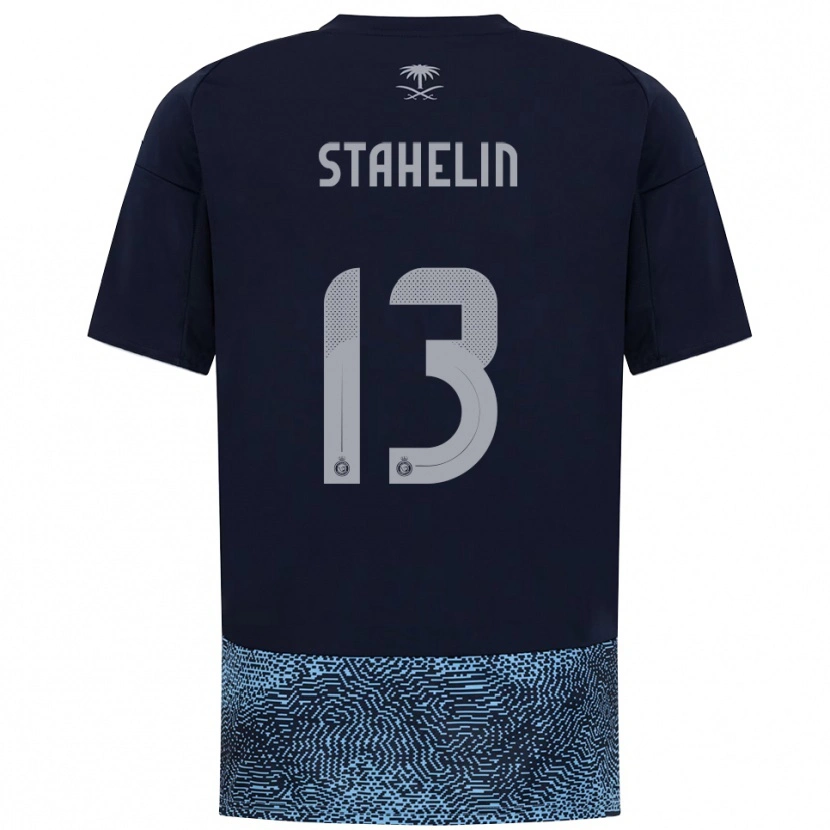 Danxen Kinder Izabela Stahelin #13 Marineblau Himmelblau Auswärtstrikot Trikot 2025/26 T-Shirt Schweiz