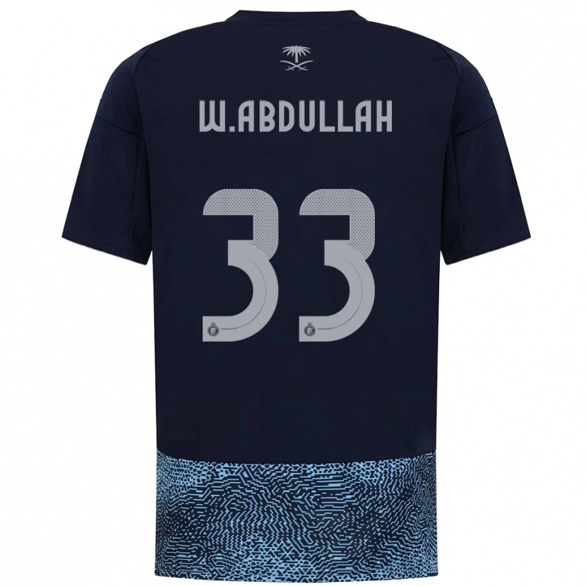 Danxen Kinder Waleed Abdullah #33 Marineblau Himmelblau Auswärtstrikot Trikot 2025/26 T-Shirt Schweiz