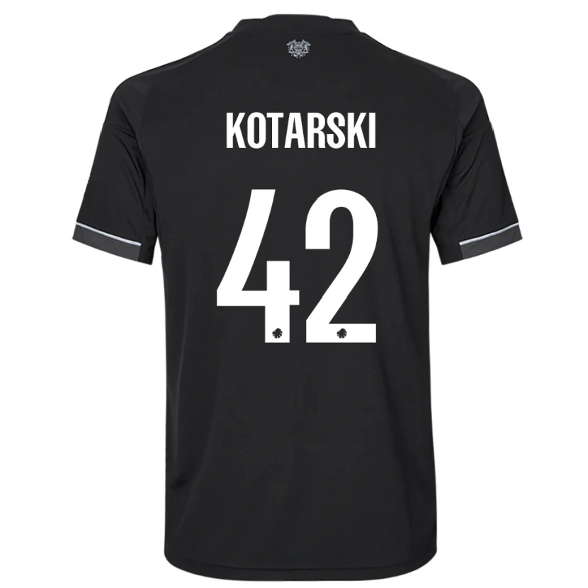 Danxen Kinder Dominik Kotarski #42 Schwarz Weiß Auswärtstrikot Trikot 2025/26 T-Shirt Schweiz