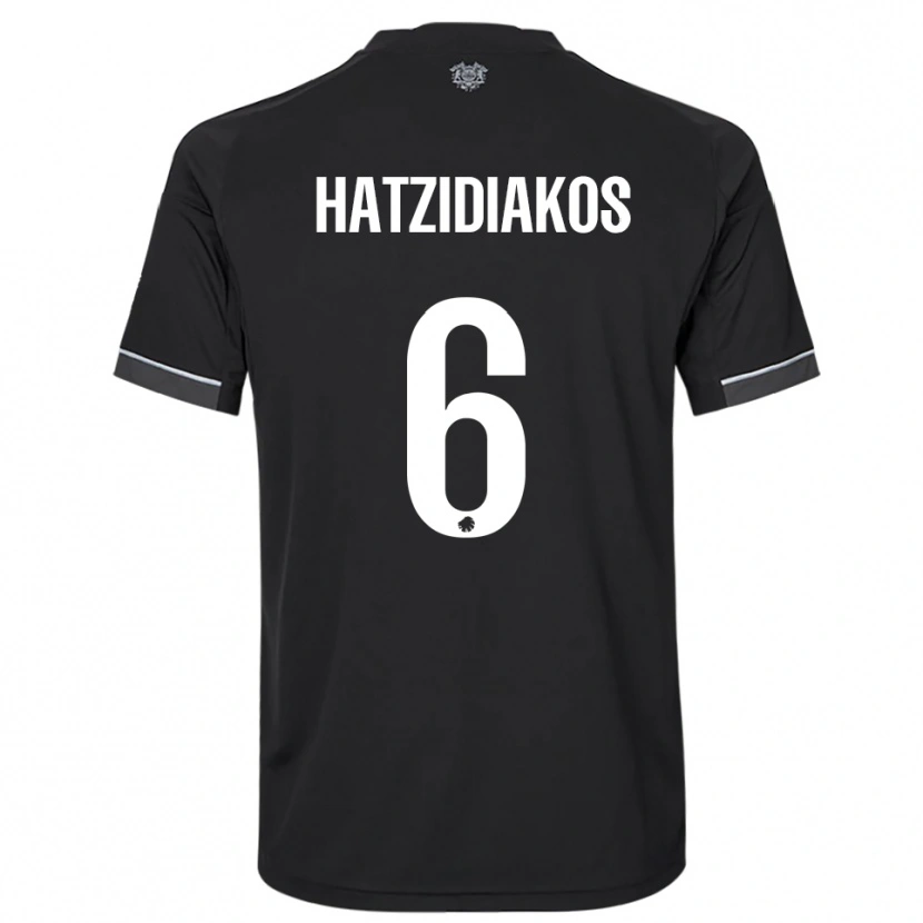 Danxen Kinder Pantelis Hatzidiakos #6 Schwarz Weiß Auswärtstrikot Trikot 2025/26 T-Shirt Schweiz