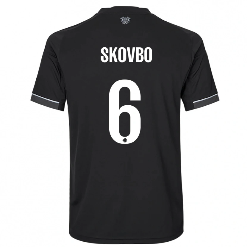 Danxen Kinder Ida Skovbo #6 Schwarz Weiß Auswärtstrikot Trikot 2025/26 T-Shirt Schweiz