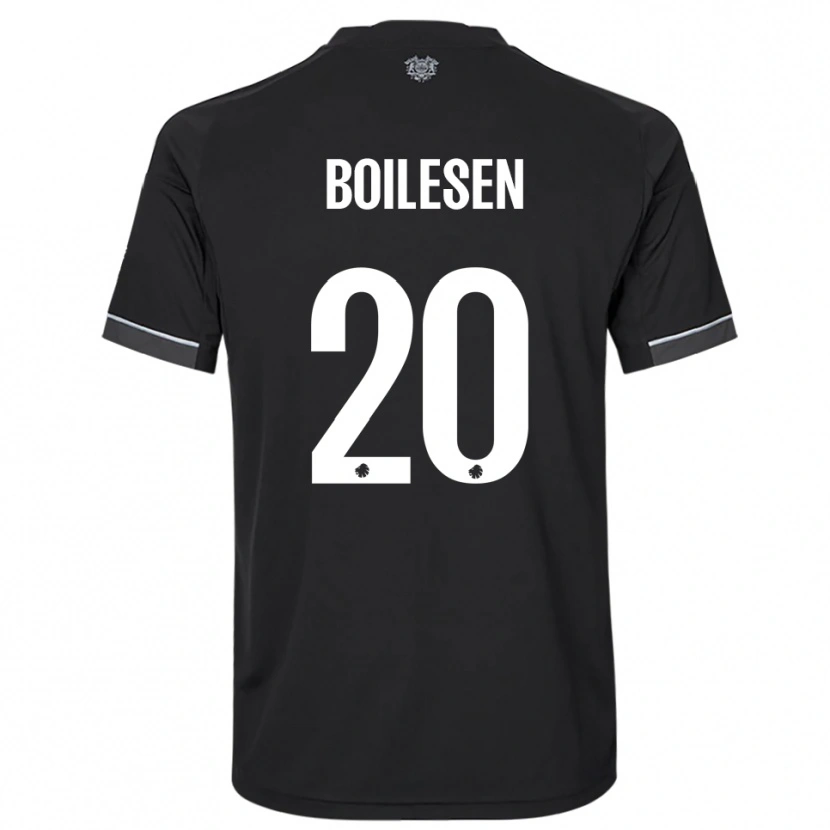 Danxen Kinder Nicolai Boilesen #20 Schwarz Weiß Auswärtstrikot Trikot 2025/26 T-Shirt Schweiz