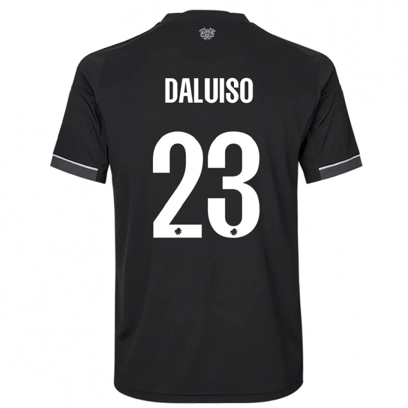 Danxen Kinder Christoffer Daluiso #23 Schwarz Weiß Auswärtstrikot Trikot 2025/26 T-Shirt Schweiz
