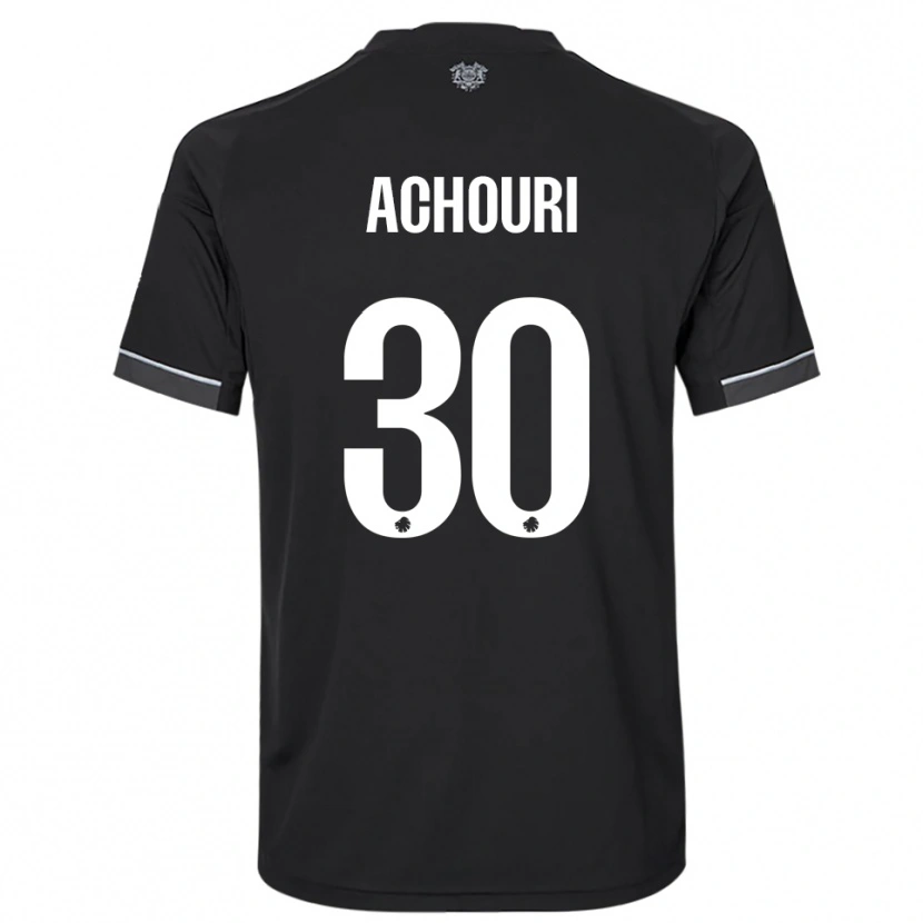 Danxen Kinder Elias Achouri #30 Schwarz Weiß Auswärtstrikot Trikot 2025/26 T-Shirt Schweiz