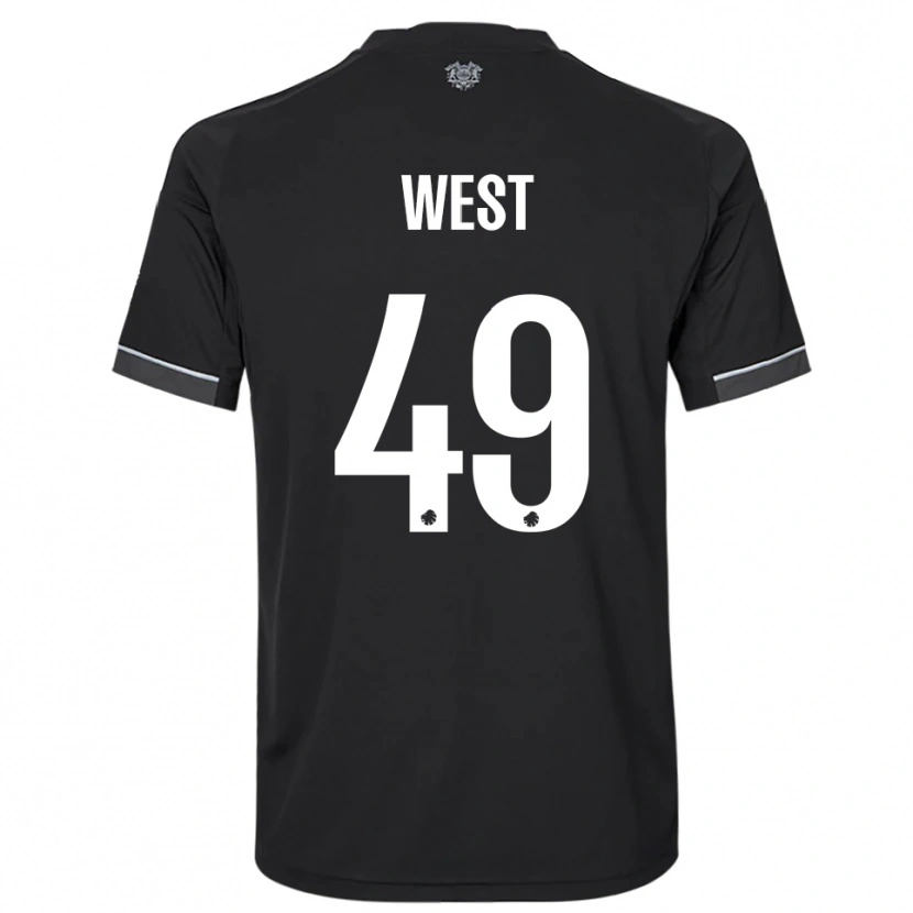 Danxen Kinder Liam West #49 Schwarz Weiß Auswärtstrikot Trikot 2025/26 T-Shirt Schweiz