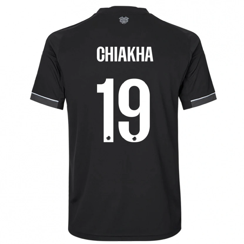 Danxen Kinder Amin Chiakha #19 Schwarz Weiß Auswärtstrikot Trikot 2025/26 T-Shirt Schweiz