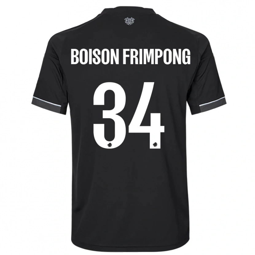 Danxen Kinder David Boison Frimpong #34 Schwarz Weiß Auswärtstrikot Trikot 2025/26 T-Shirt Schweiz