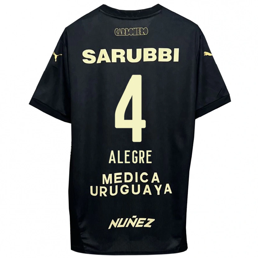 Danxen Kinder Ignacio Alegre #4 Schwarz Gold Auswärtstrikot Trikot 2025/26 T-Shirt Schweiz