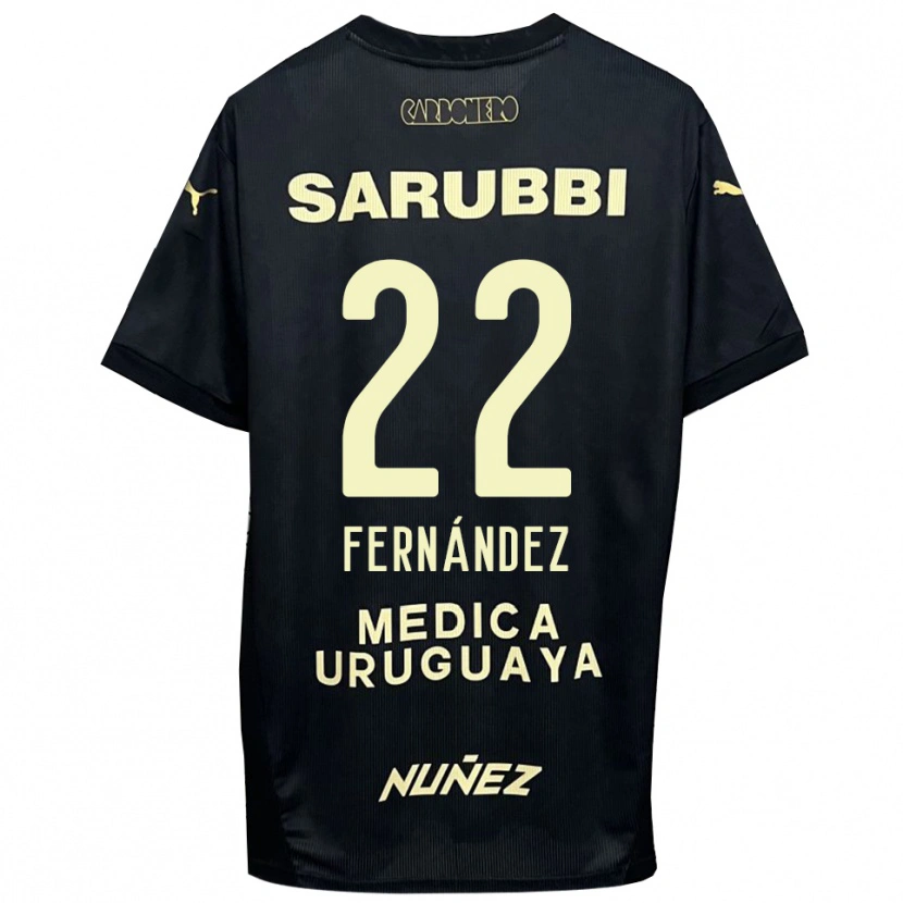 Danxen Kinder Francisco Fernández #22 Schwarz Gold Auswärtstrikot Trikot 2025/26 T-Shirt Schweiz