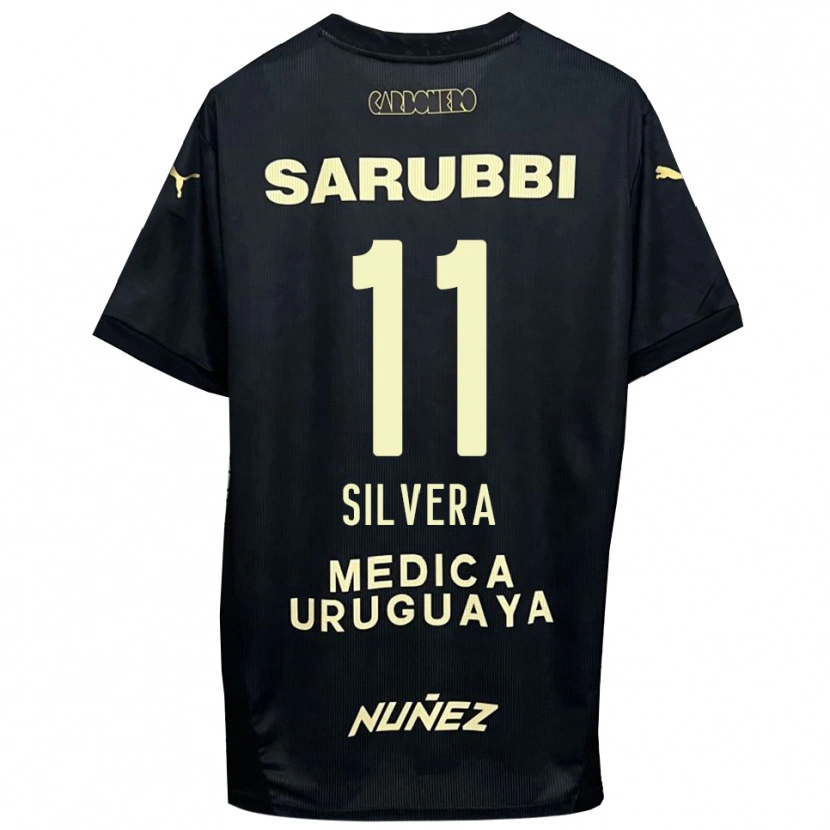 Danxen Kinder Maximiliano Silvera #11 Schwarz Gold Auswärtstrikot Trikot 2025/26 T-Shirt Schweiz