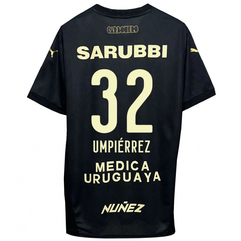 Danxen Kinder Leandro Umpiérrez #32 Schwarz Gold Auswärtstrikot Trikot 2025/26 T-Shirt Schweiz