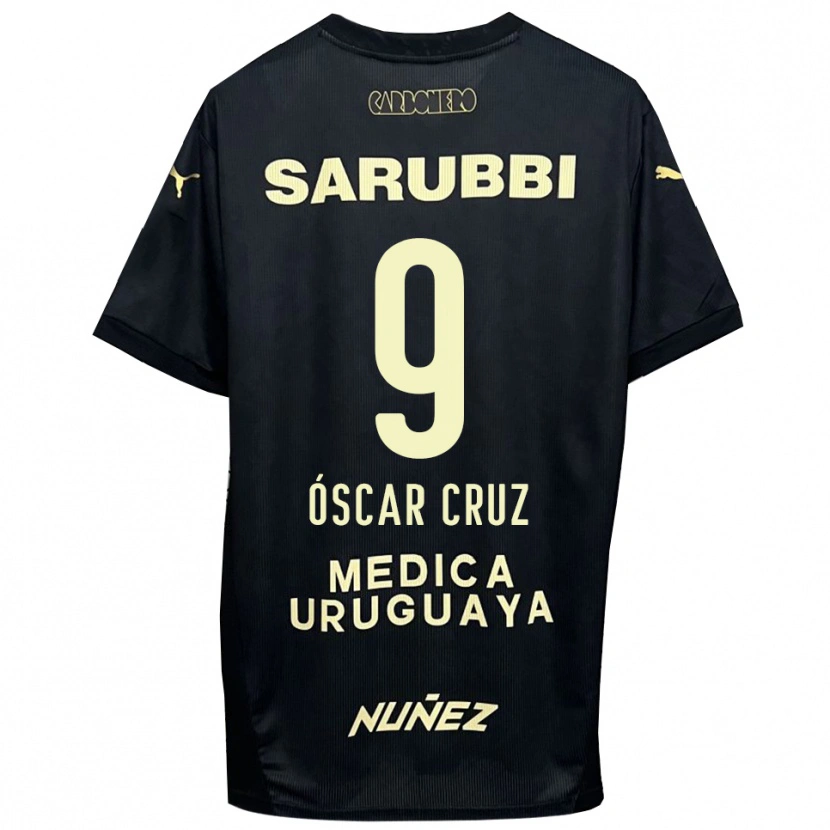 Danxen Kinder Óscar Cruz #9 Schwarz Gold Auswärtstrikot Trikot 2025/26 T-Shirt Schweiz