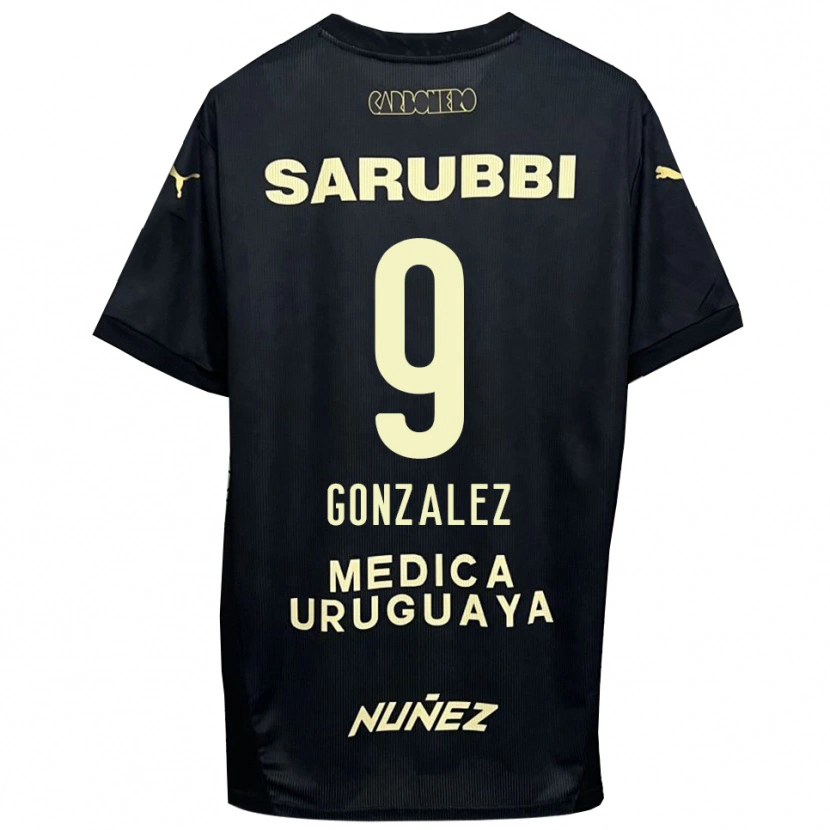 Danxen Kinder Franco González #9 Schwarz Gold Auswärtstrikot Trikot 2025/26 T-Shirt Schweiz