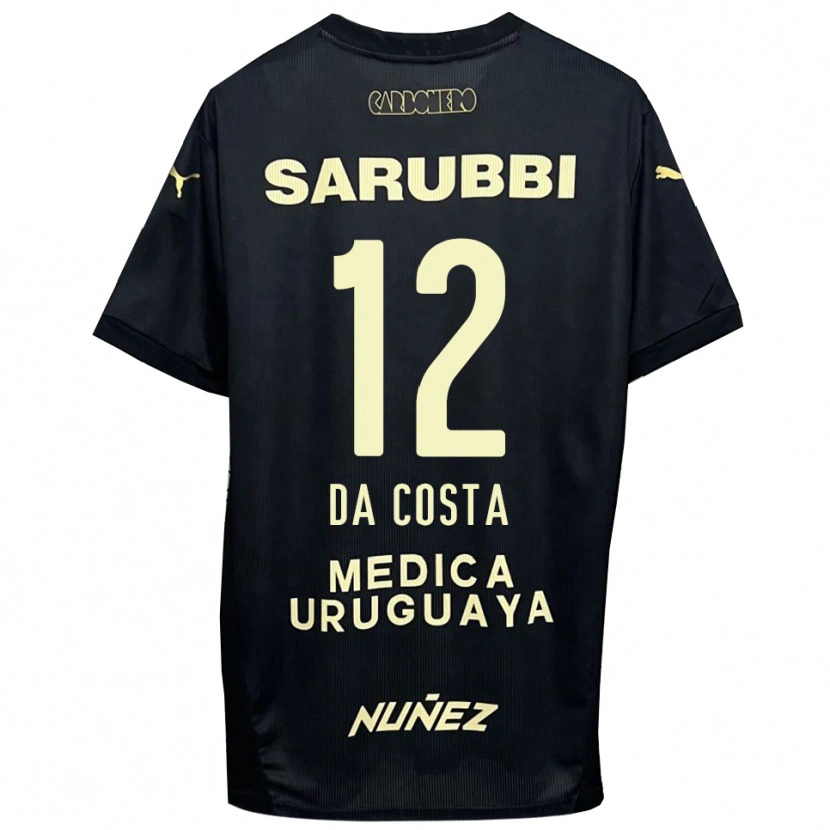 Danxen Kinder Paulo Da Costa #12 Schwarz Gold Auswärtstrikot Trikot 2025/26 T-Shirt Schweiz