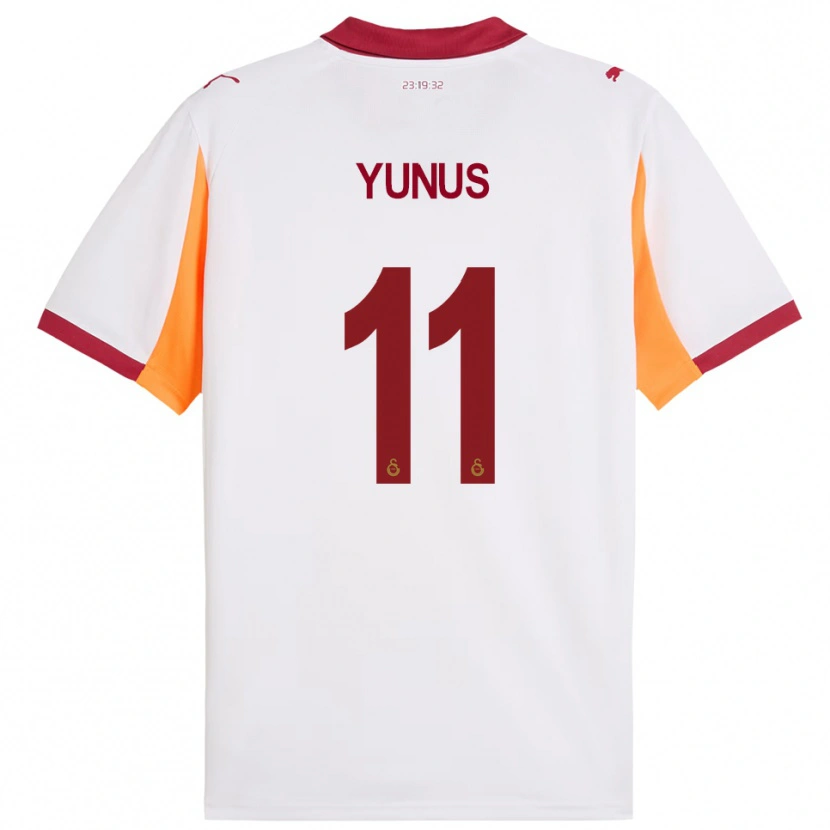 Danxen Kinder Yunus Akgün #11 Weiß Rot Auswärtstrikot Trikot 2025/26 T-Shirt Schweiz