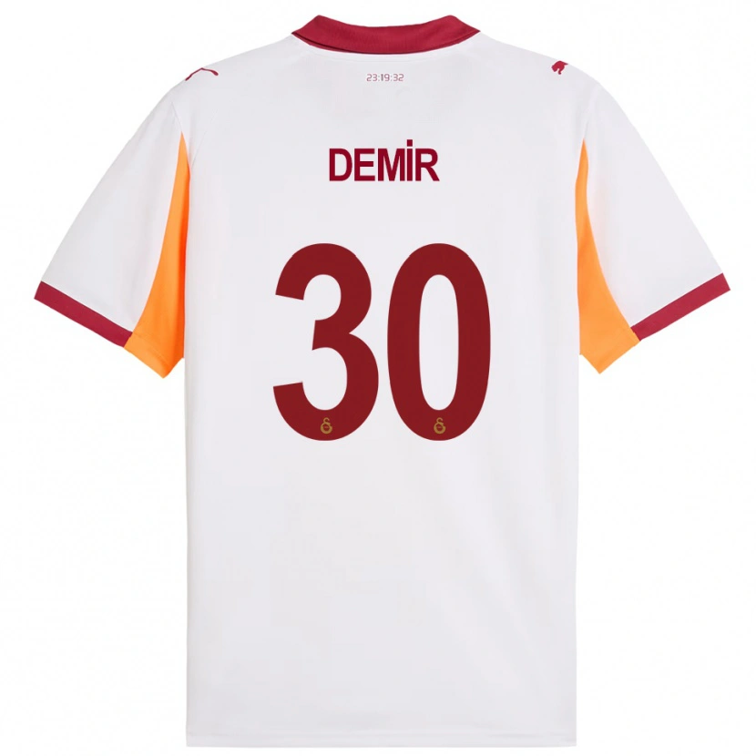 Danxen Kinder Yusuf Demir #30 Weiß Rot Auswärtstrikot Trikot 2025/26 T-Shirt Schweiz