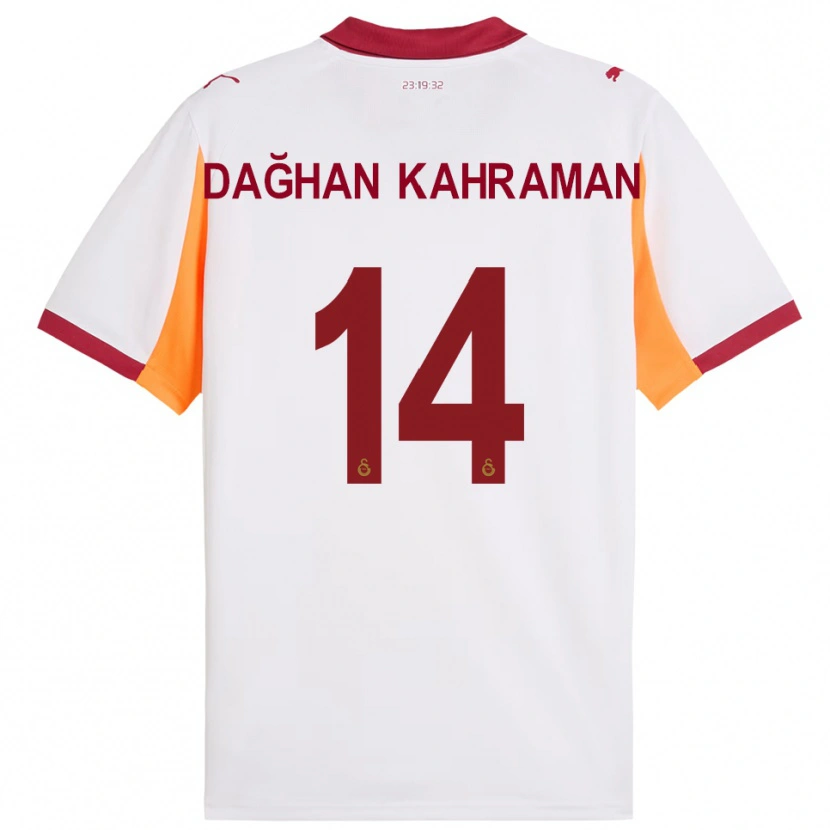 Danxen Kinder Yusuf Dağhan Kahraman #14 Weiß Rot Auswärtstrikot Trikot 2025/26 T-Shirt Schweiz