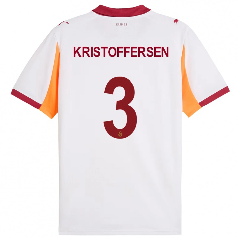 Danxen Kinder Ina Kristoffersen #3 Weiß Rot Auswärtstrikot Trikot 2025/26 T-Shirt Schweiz