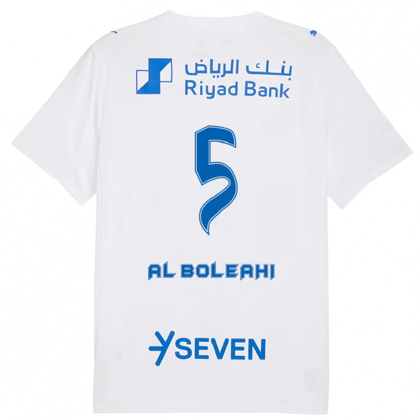 Danxen Kinder Ali Al-Bulayhi #5 Weiß Blau Auswärtstrikot Trikot 2025/26 T-Shirt Schweiz