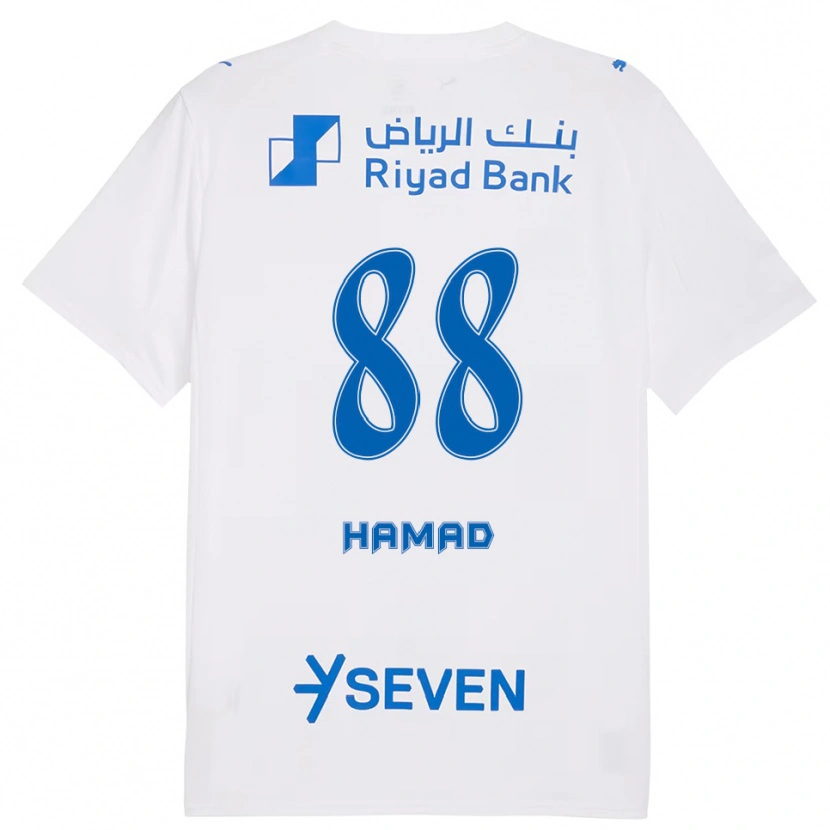 Danxen Kinder Hamad Al-Yami #88 Weiß Blau Auswärtstrikot Trikot 2025/26 T-Shirt Schweiz