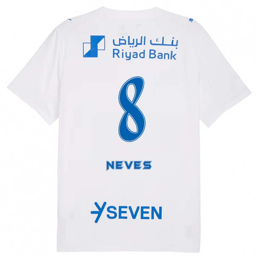 Danxen Kinder Rúben Neves #8 Weiß Blau Auswärtstrikot Trikot 2025/26 T-Shirt Schweiz