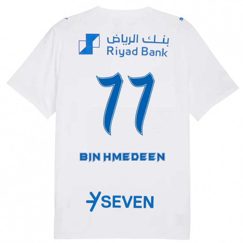 Danxen Kinder Raghad Bin Hmedeen #77 Weiß Blau Auswärtstrikot Trikot 2025/26 T-Shirt Schweiz