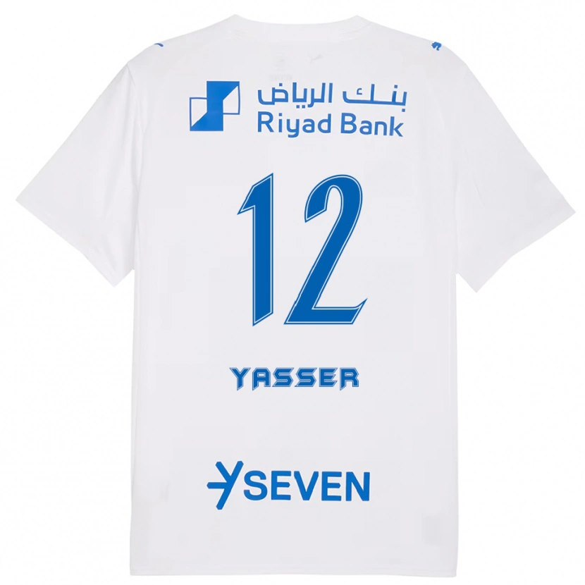 Danxen Kinder Yasser Al-Shahrani #12 Weiß Blau Auswärtstrikot Trikot 2025/26 T-Shirt Schweiz