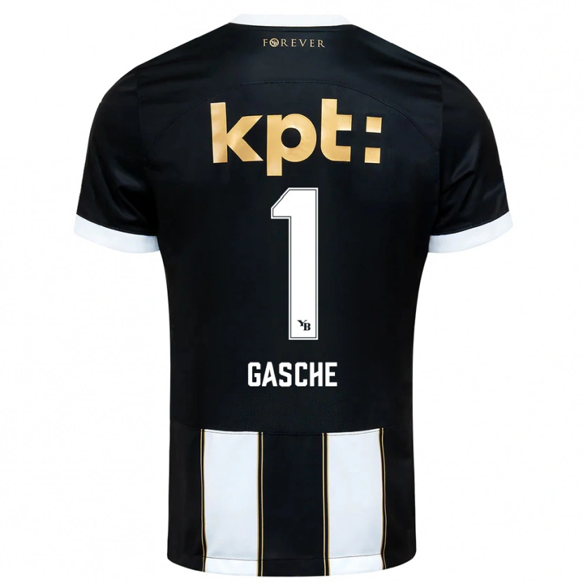 Danxen Kinder Bastian Gasche #1 Schwarz Weiß Auswärtstrikot Trikot 2025/26 T-Shirt Schweiz