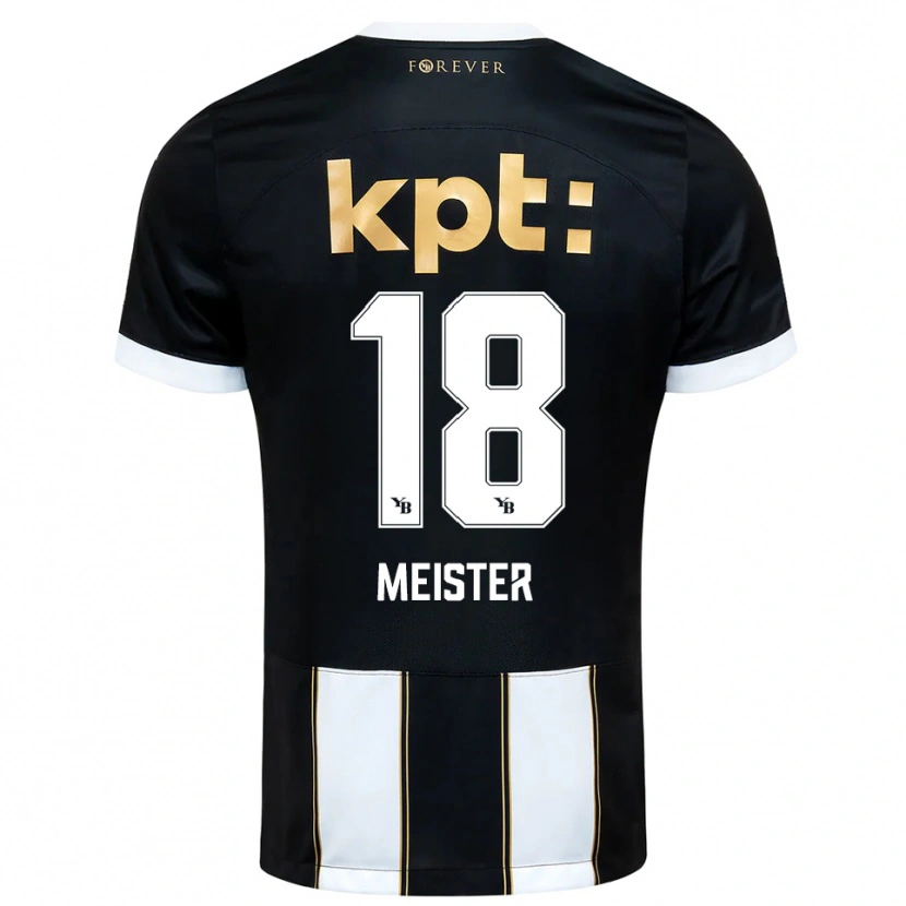 Danxen Kinder Wibke Meister #18 Schwarz Weiß Auswärtstrikot Trikot 2025/26 T-Shirt Schweiz