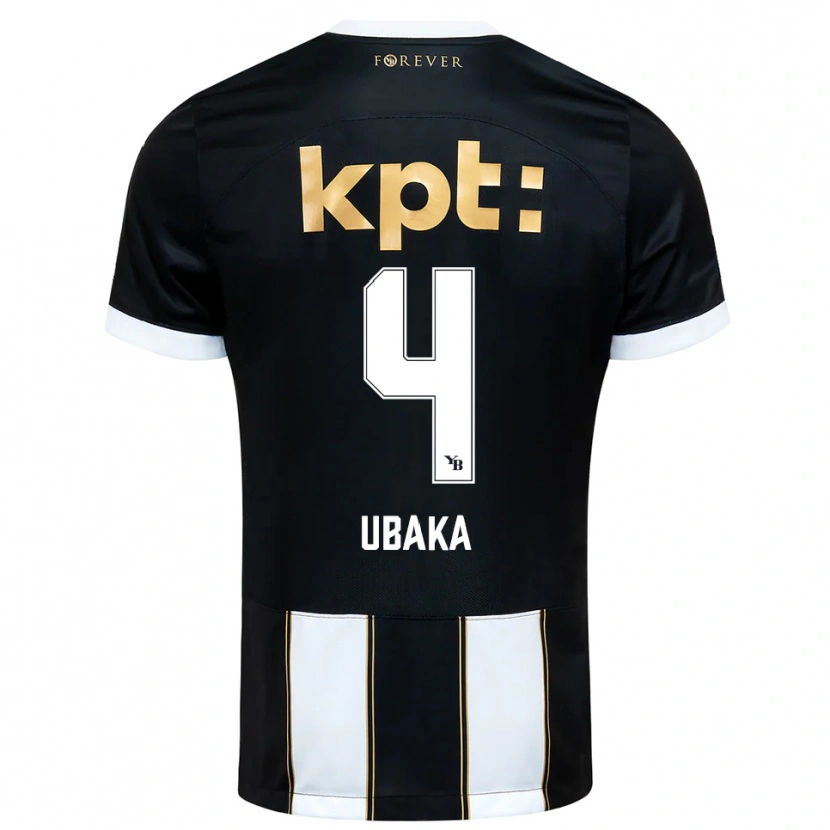 Danxen Kinder Silas Ubaka #4 Schwarz Weiß Auswärtstrikot Trikot 2025/26 T-Shirt Schweiz