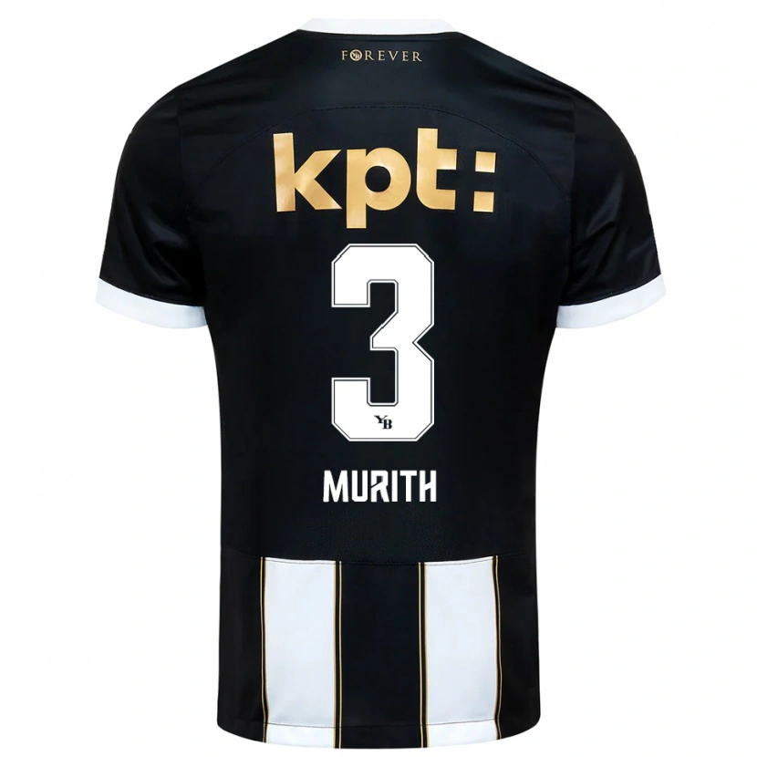 Danxen Kinder Tom Murith #3 Schwarz Weiß Auswärtstrikot Trikot 2025/26 T-Shirt Schweiz