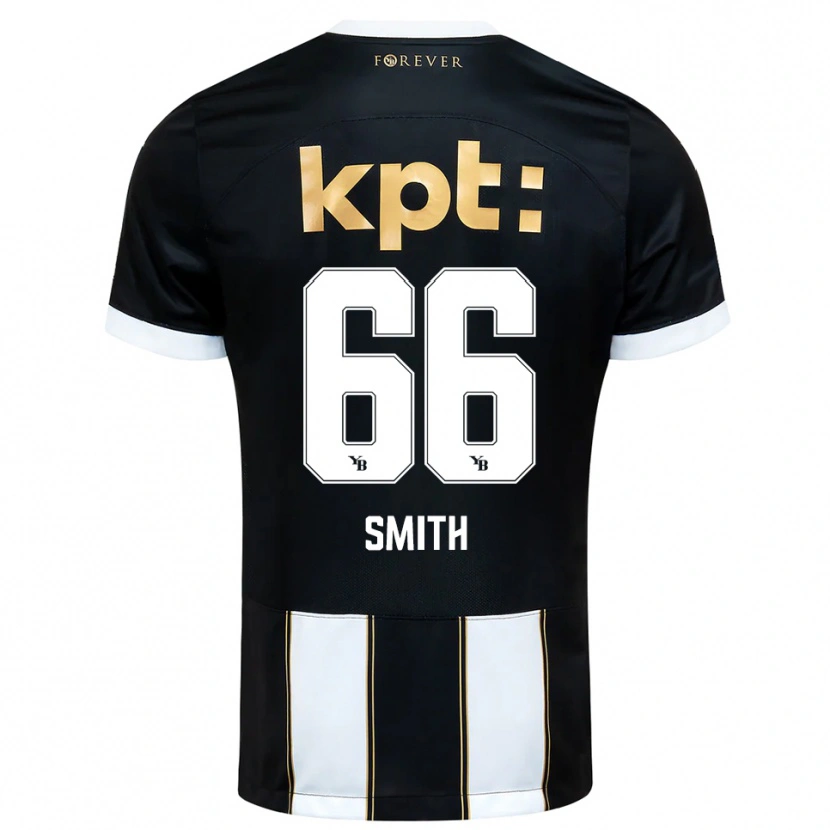 Danxen Kinder Rhodri Smith #66 Schwarz Weiß Auswärtstrikot Trikot 2025/26 T-Shirt Schweiz
