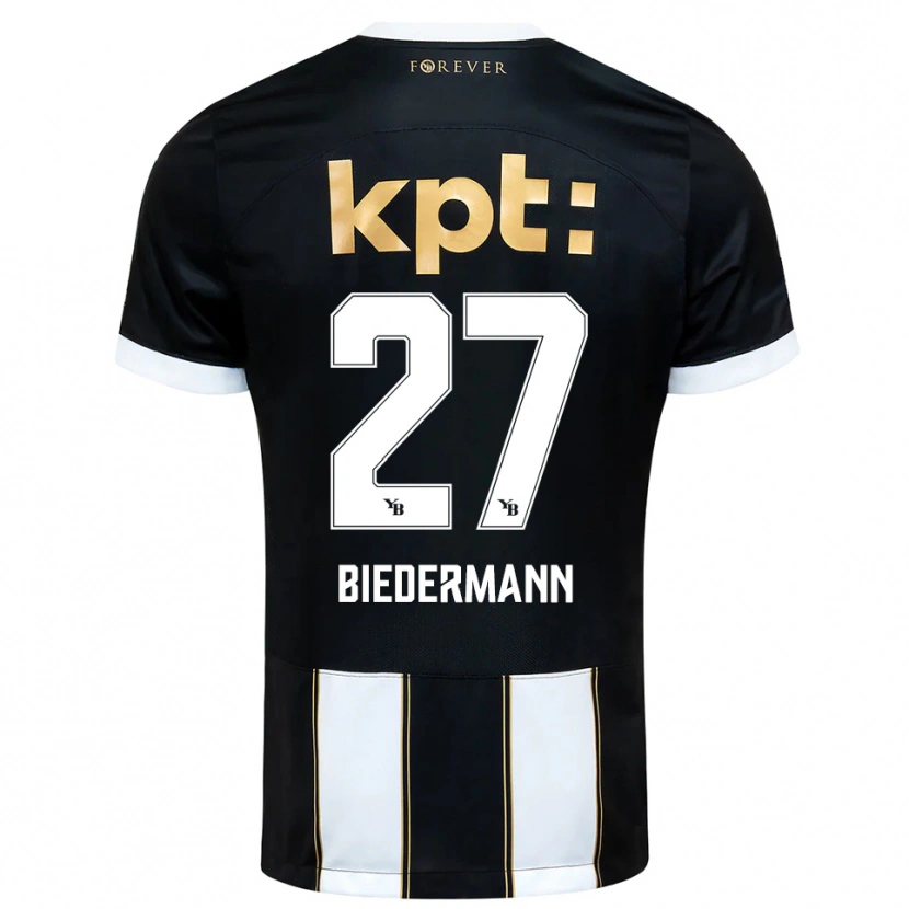 Danxen Kinder Tamara Biedermann #27 Schwarz Weiß Auswärtstrikot Trikot 2025/26 T-Shirt Schweiz