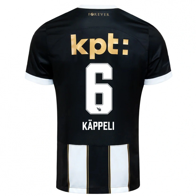 Danxen Kinder Cuno Käppeli #6 Schwarz Weiß Auswärtstrikot Trikot 2025/26 T-Shirt Schweiz