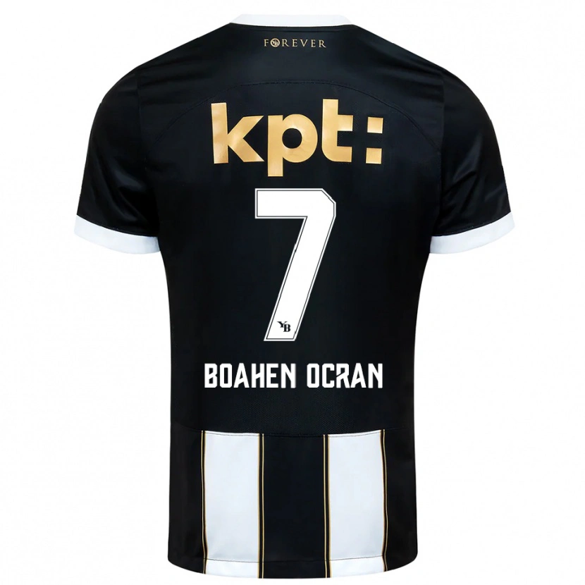 Danxen Kinder Bright Boahen Ocran #7 Schwarz Weiß Auswärtstrikot Trikot 2025/26 T-Shirt Schweiz