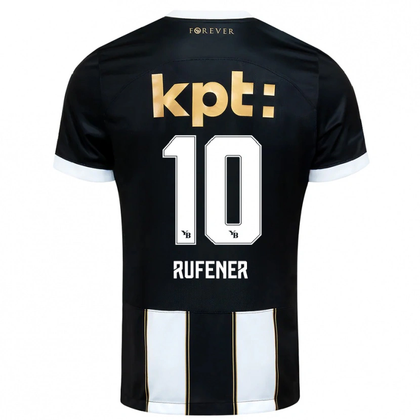 Danxen Kinder Elio Rufener #10 Schwarz Weiß Auswärtstrikot Trikot 2025/26 T-Shirt Schweiz