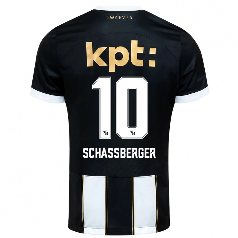 Danxen Kinder Julia Schassberger #10 Schwarz Weiß Auswärtstrikot Trikot 2025/26 T-Shirt Schweiz