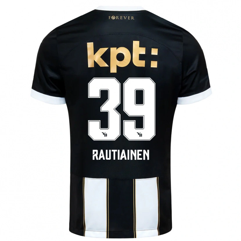 Danxen Kinder Iina Rautiainen #39 Schwarz Weiß Auswärtstrikot Trikot 2025/26 T-Shirt Schweiz