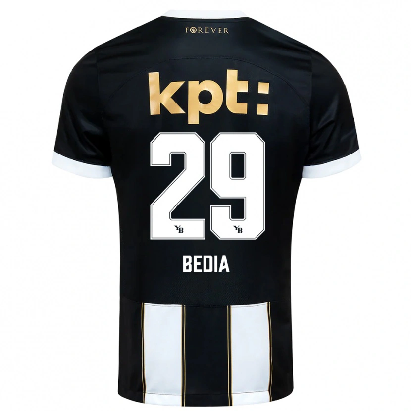 Danxen Kinder Chris Bedia #29 Schwarz Weiß Auswärtstrikot Trikot 2025/26 T-Shirt Schweiz