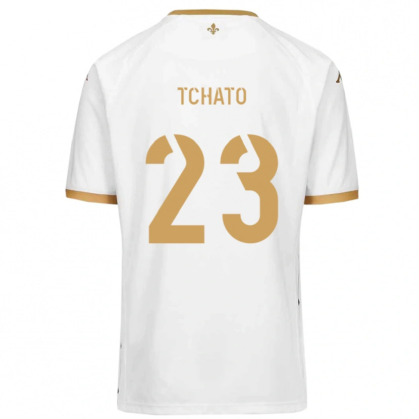 Danxen Kinder Ryan Tchato #23 Weiß Gold Auswärtstrikot Trikot 2025/26 T-Shirt Schweiz