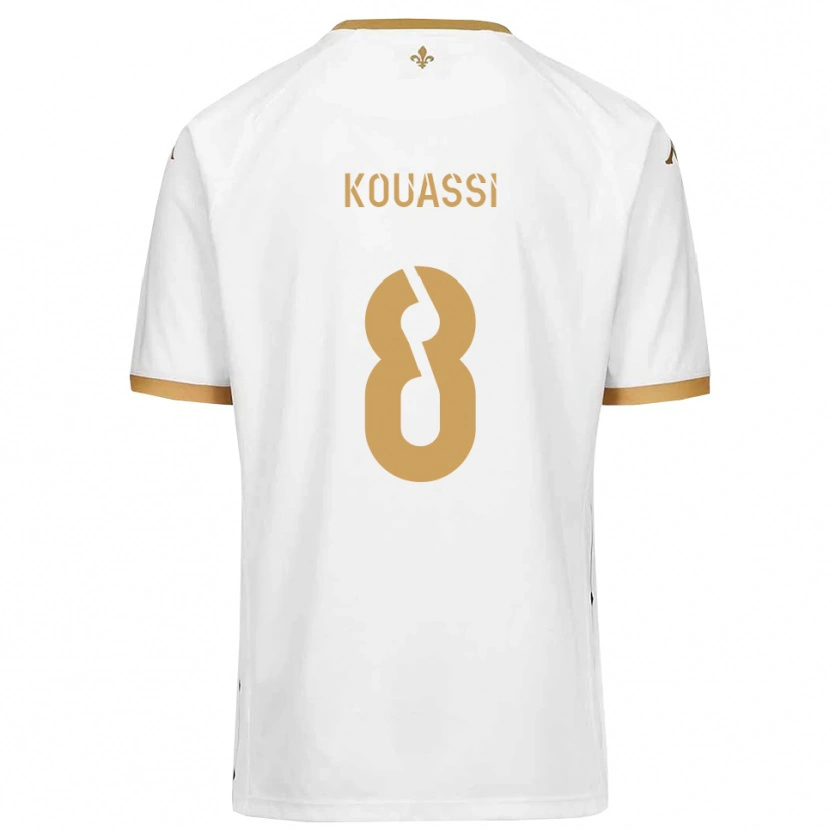 Danxen Kinder Odilon Kouassi #8 Weiß Gold Auswärtstrikot Trikot 2025/26 T-Shirt Schweiz