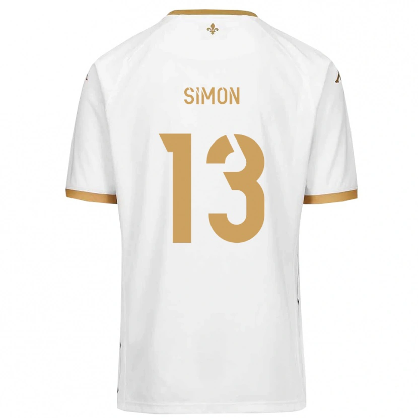 Danxen Kinder Elie Simon #13 Weiß Gold Auswärtstrikot Trikot 2025/26 T-Shirt Schweiz