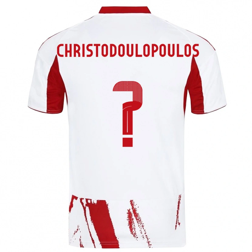 Danxen Kinder Giannis Christodoulopoulos #0 Weiß Rot Auswärtstrikot Trikot 2025/26 T-Shirt Schweiz