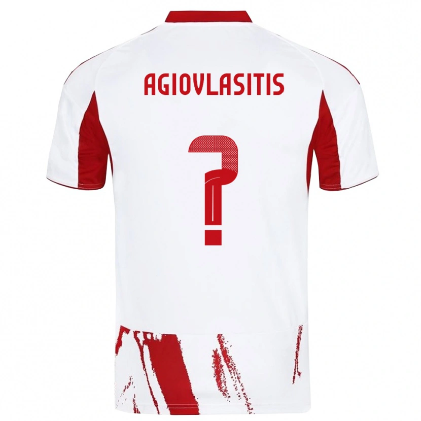 Danxen Kinder Kleon Agiovlasitis #0 Weiß Rot Auswärtstrikot Trikot 2025/26 T-Shirt Schweiz