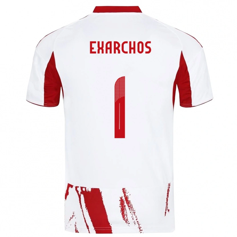 Danxen Kinder Alexandros Exarchos #1 Weiß Rot Auswärtstrikot Trikot 2025/26 T-Shirt Schweiz