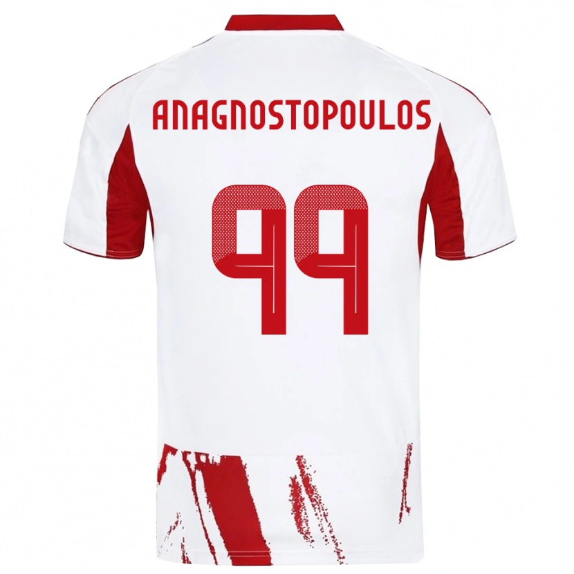 Danxen Kinder Alexandros Anagnostopoulos #99 Weiß Rot Auswärtstrikot Trikot 2025/26 T-Shirt Schweiz