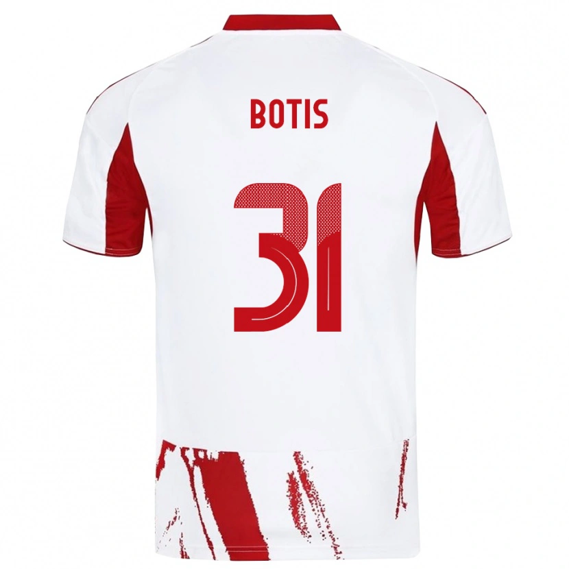 Danxen Kinder Nikolaos Botis #31 Weiß Rot Auswärtstrikot Trikot 2025/26 T-Shirt Schweiz