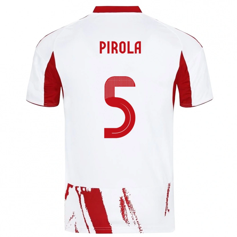 Danxen Kinder Lorenzo Pirola #5 Weiß Rot Auswärtstrikot Trikot 2025/26 T-Shirt Schweiz