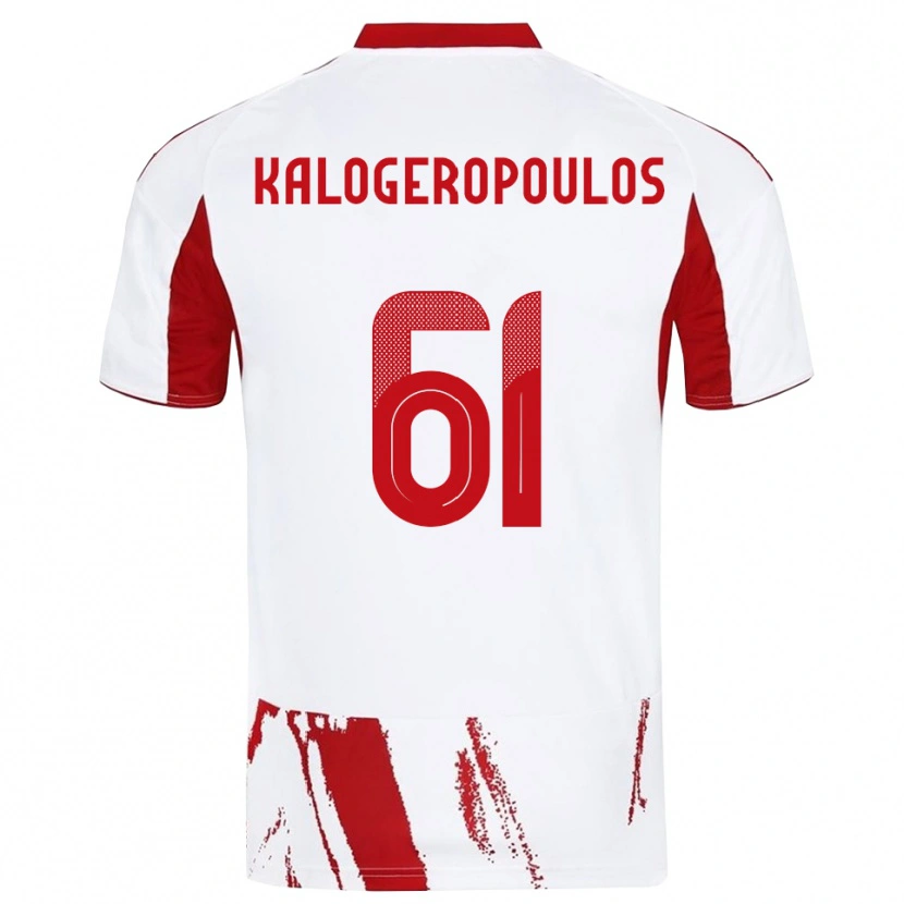 Danxen Kinder Alexios Kalogeropoulos #61 Weiß Rot Auswärtstrikot Trikot 2025/26 T-Shirt Schweiz